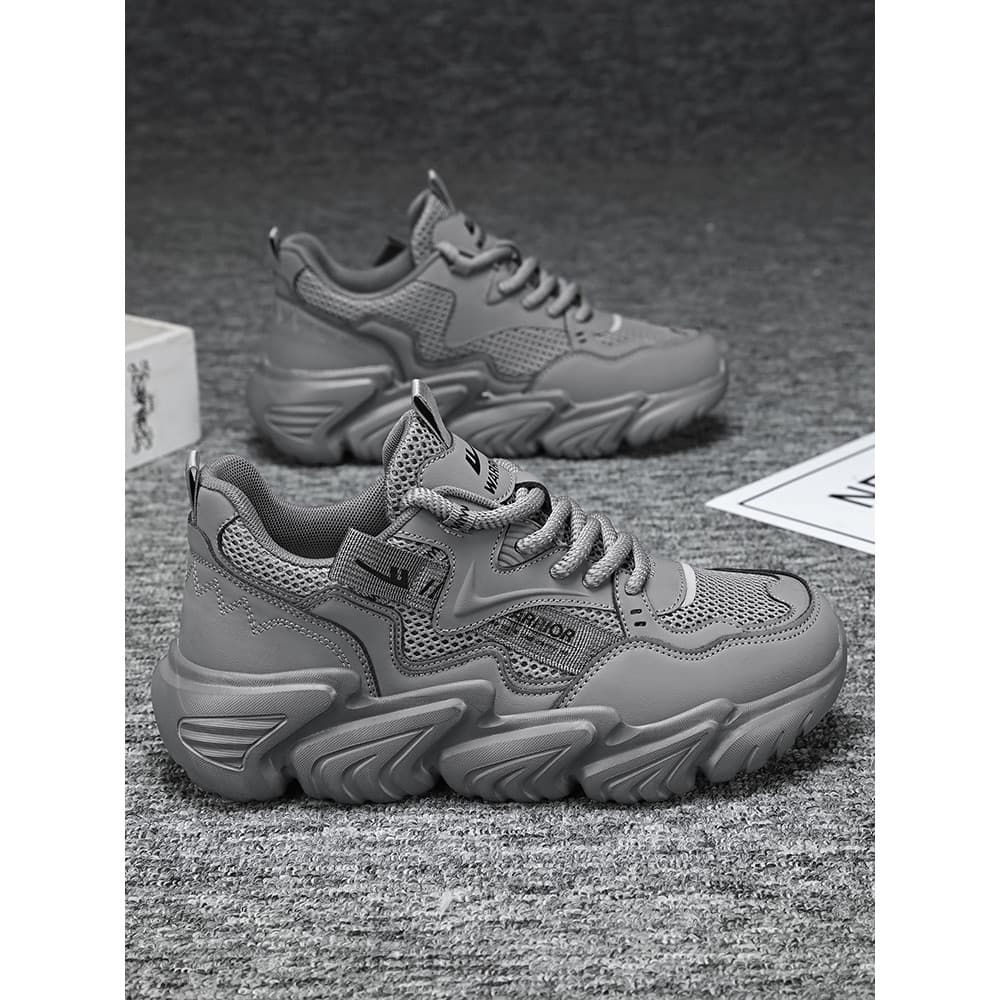 Puxar para trás sapatos masculinos 2026 novo estilo verão respirável malha tênis masculino de sola grossa Plus Size 45 s