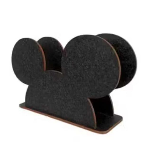 Porta Guardanapo Mickey MDF Personalizado Decorativo Para Festa Infantil Mesa de Aniversário Lembrancinha Temática Disne
