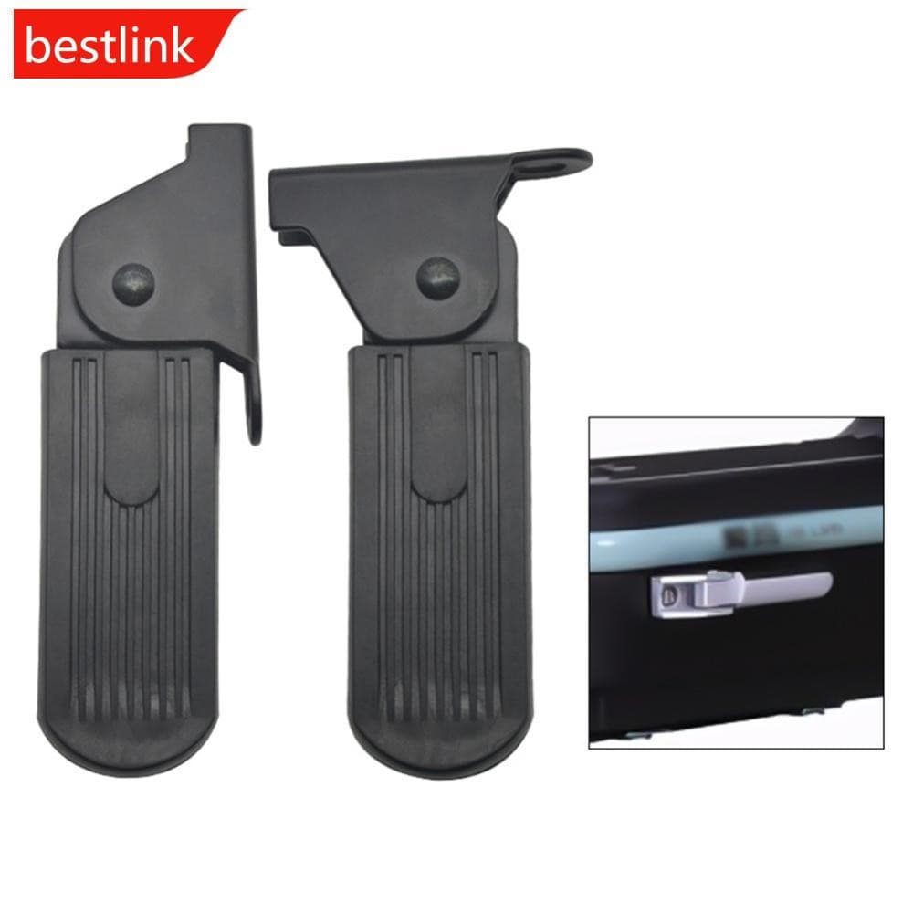 BESTLINK 2 Unidades 5cm 7cm Motocicleta Bicicleta Elétrica Pedais Dobráveis Assento Traseiro Suporte Para Pés A6V1