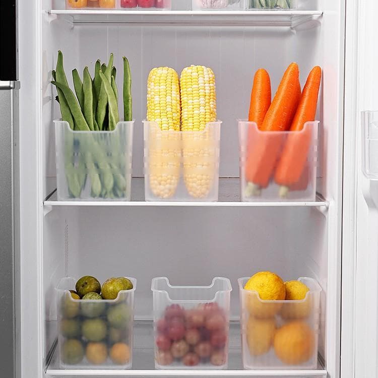 Caixa de armazenamento para porta lateral de geladeira, classificação de alimentos longos, caixa de armazenamento para m