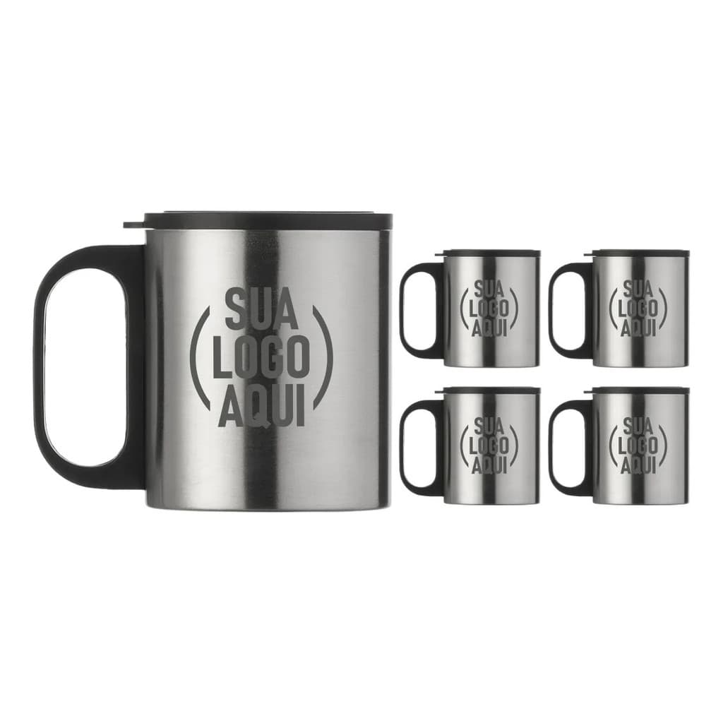 5 Canecas Inox 180ml Self Stirring Mug Personalizadas Com Sua Logo Ou Marca Brindes Corporativos Presentes & Lembranças