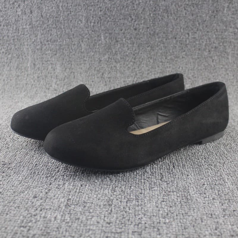 2026 primavera verão sapatos planos dedo do pé redondo sapatos preguiçosos moda feminina deslizamento-em ervilhas sapato