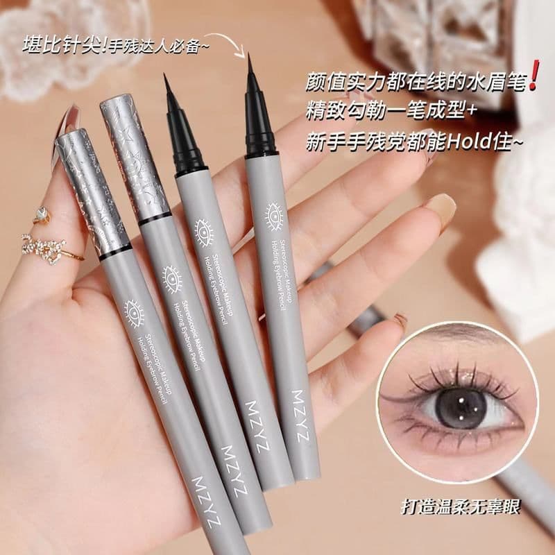 Genuíno MZYZ Power Print Eyeliner Lápis de sobrancelha de água líquida Não é fácil de desbotar À prova d'água à prova de