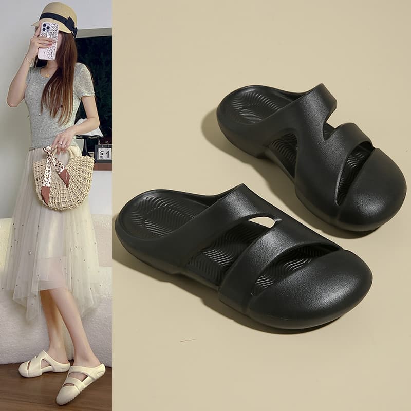 Baotou chinelos de praia femininos verão exterior Wear influenciador estilo esportivo de venda quente fundo macio antide