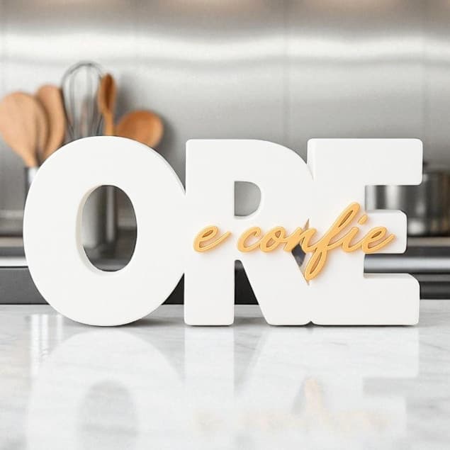 Letreiro Decorativo Ore e Confie para Sala e Quarto