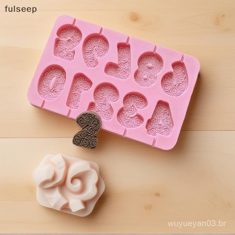 [fulseep] Molde De Silicone Para Faça Você Mesmo , Número De Aniversário , Vela , Decoração De Bolo Rosa , Reutilizável