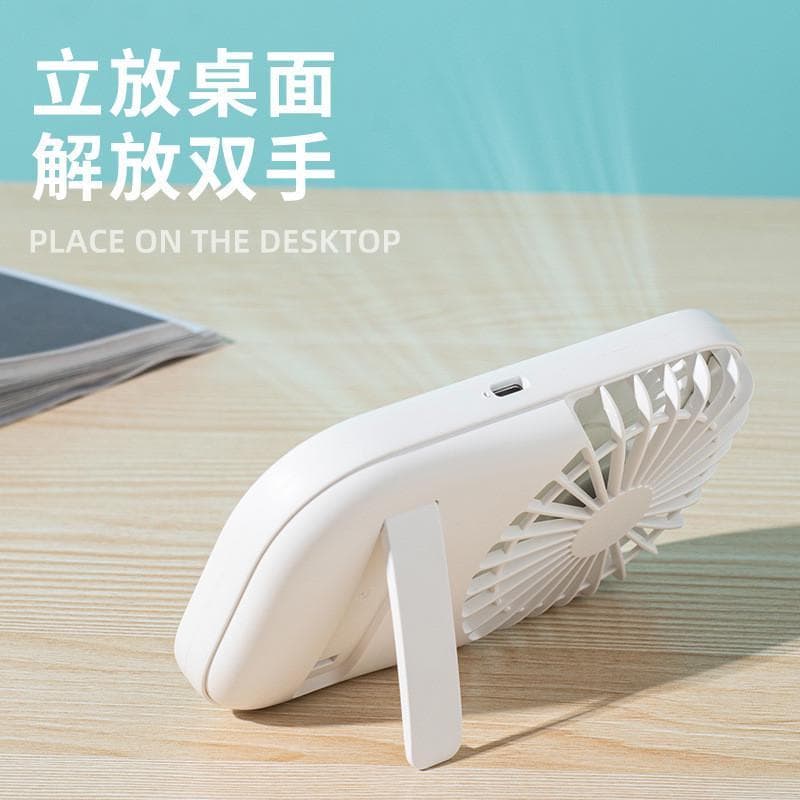 Novo estilo ventilador de palma portátil ao ar livre multifuncional Desktop Mini bolso pendurado pescoço F11 pequeno ven