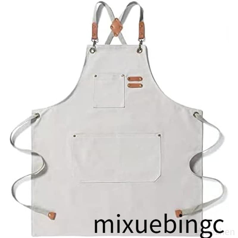 Aventais De Algodão Tosewever Canvas Cross Back Chef Para Homens E Mulheres Com Bolsos Grandes
