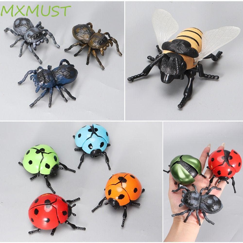 MXMUST Brinquedos De Insetos De Enrolamento De Corrente , Brinquedo De Modelo De Inseto De Besouro De Abelha De Animais