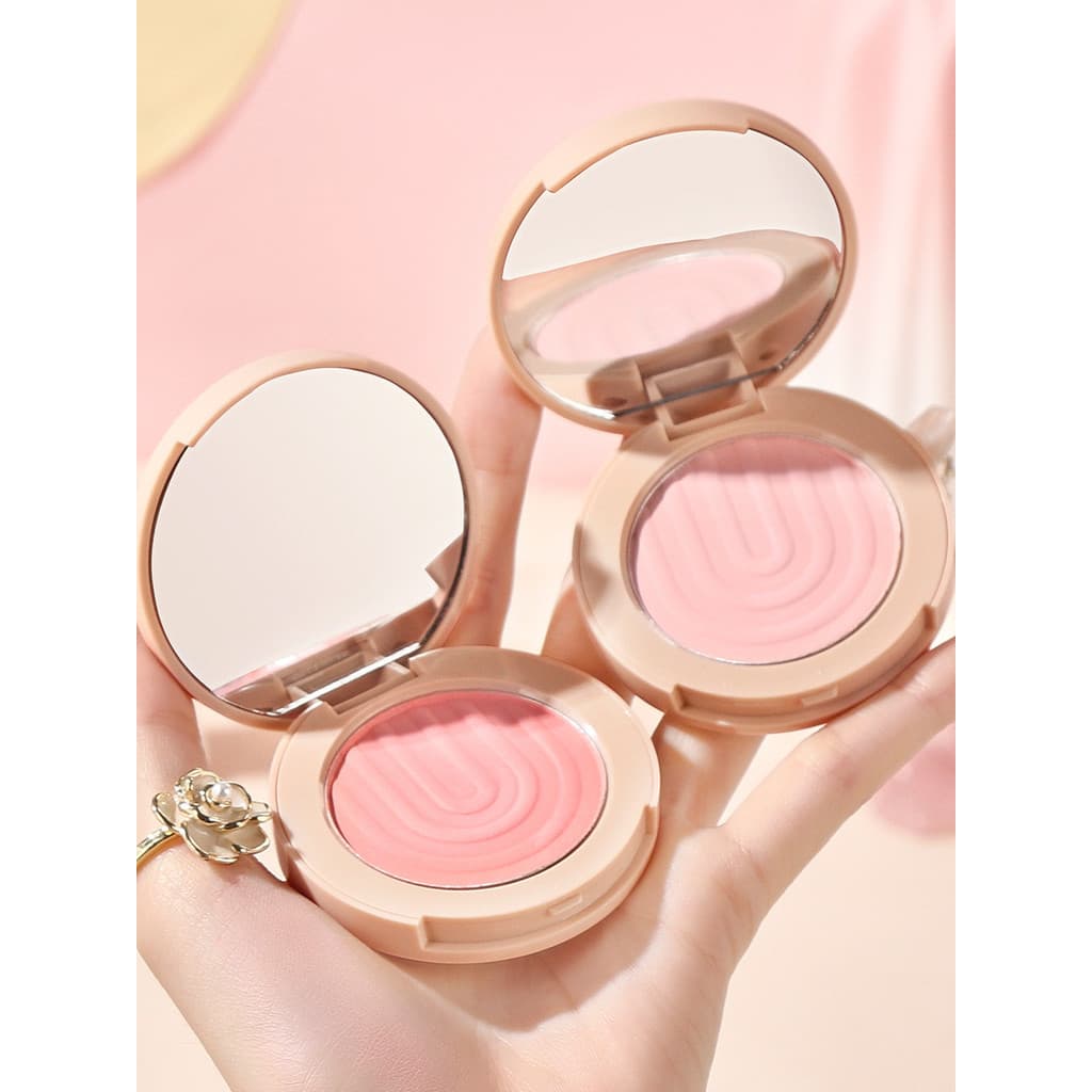 Monocromático macio névoa blush paleta alto brilho contorno feminino pêssego blush azul blush roxo baixa saturação fosco