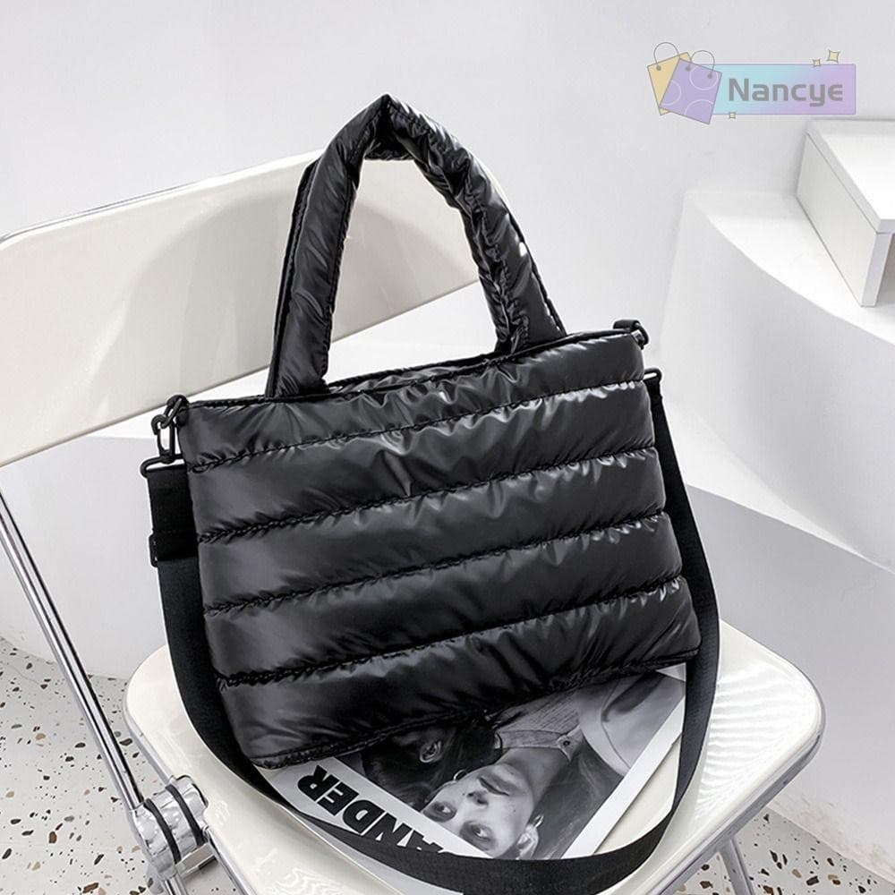 Bolsa de Ombro Feminina NANCYE Leve para Escritório, Preenchida com Algodão WYZC