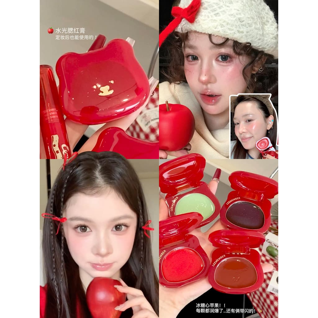 Leemember leemember creme multiuso urso mágico brilho de água blush alto brilho reparação iluminar rosto blush roxo sol