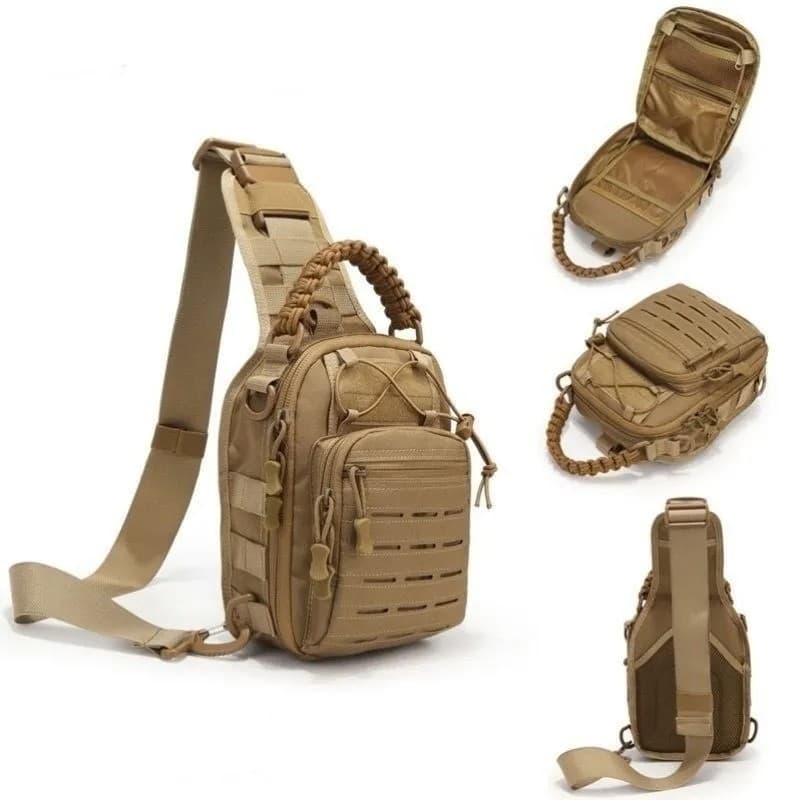 Bolsa de peito tática ao ar livre multifuncional masculina, bolsa de ombro transversal, ventilador militar, esportes, ci
