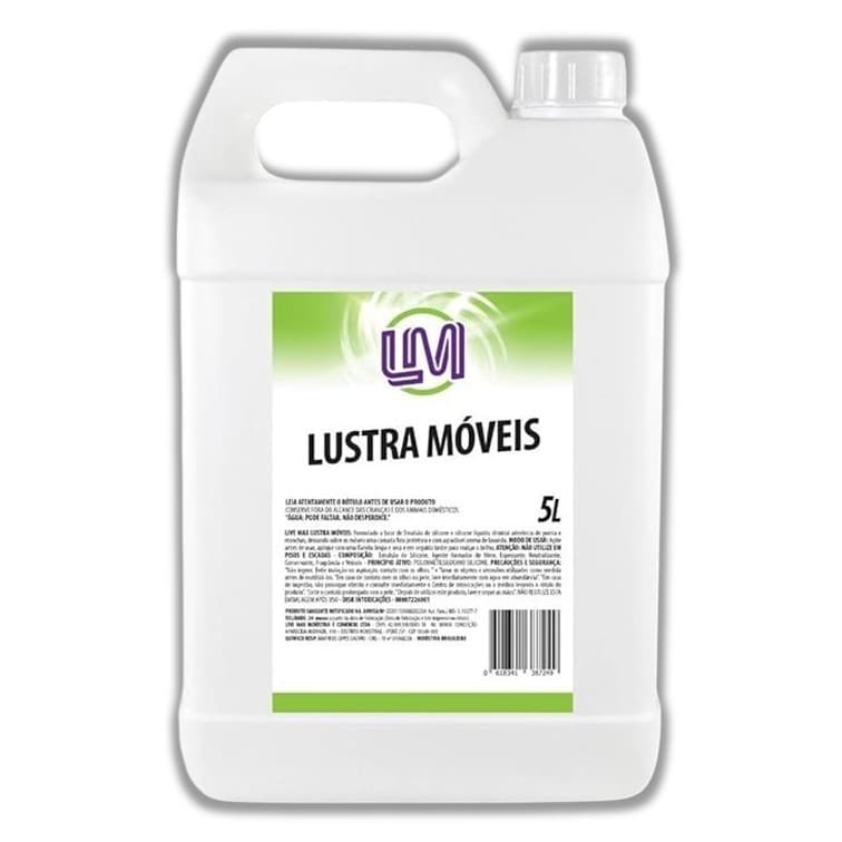 Lustra Móveis 5 Litros – Limpa, Dá Brilho, Protege e Renova Madeira