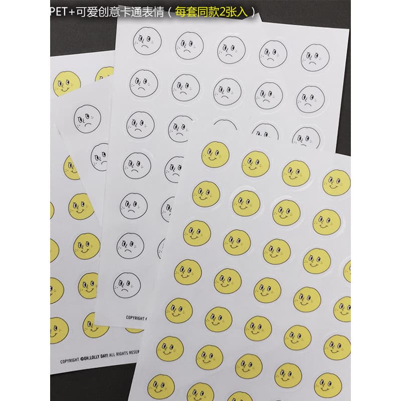 Papelaria coreana oh lolly day Ouyang Nana mesmo estilo Emoji adesivo manual foto DIY adesivo decorativo