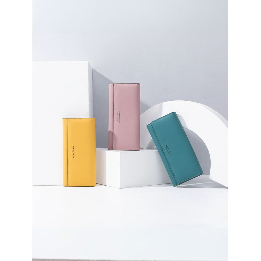 Wayson novo estilo perfeito para você carteira feminina versão coreana bolsa de órgão moda embreagem carteira pu