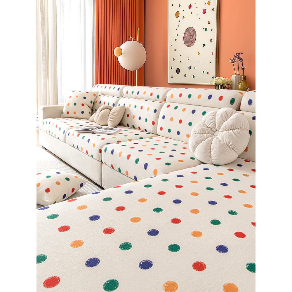 Dot Polka dot sofá capa 2026 novas quatro estações proteção de almofada universal elástica com tudo incluído capa univer
