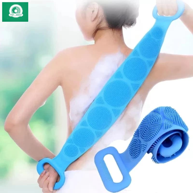 C Esponja Silicone Massageadora Escova Banho Lava Corpo Todo Bucha Esfoliação