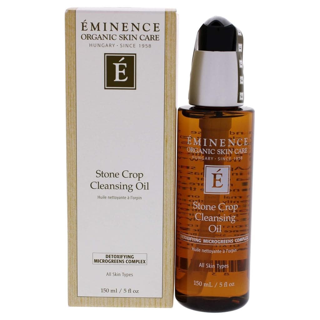 Óleo de Limpeza Facial Stone Crop da Eminence Organic Skincare, Multiuso, Sem Fragrância, 5 Fl Oz