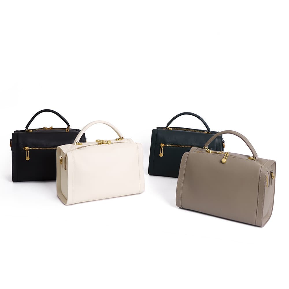 Primeira camada de couro feminino saco nicho High-End Boston travesseiro saco novo estilo textura de couro genuíno All-M
