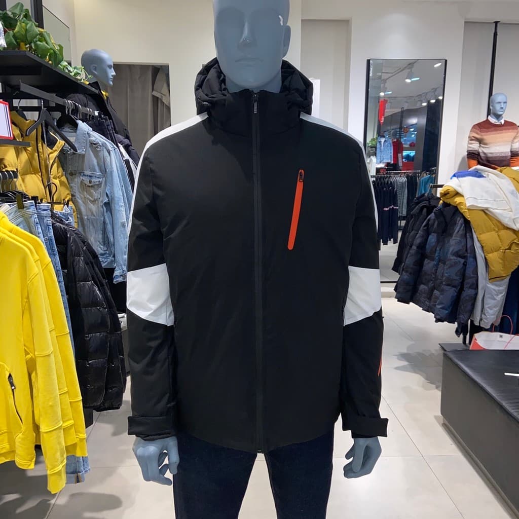 JJ corte etiqueta masculina inverno quente engrossado juventude moda Casual na moda com capuz ao ar livre pato branco pa