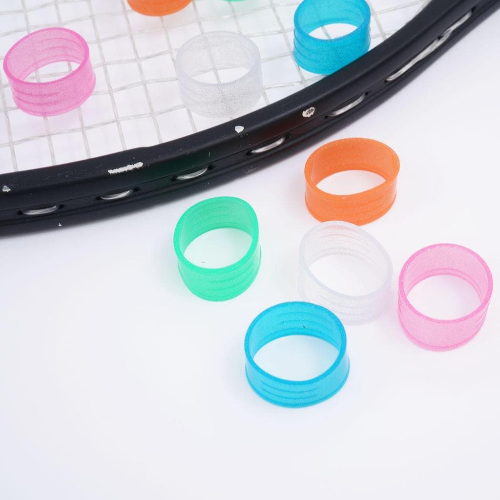 Geléia cor brilhante Silicone raquete de tênis vedação anel de borracha mão borracha suor-absorvente cinto anel de borra