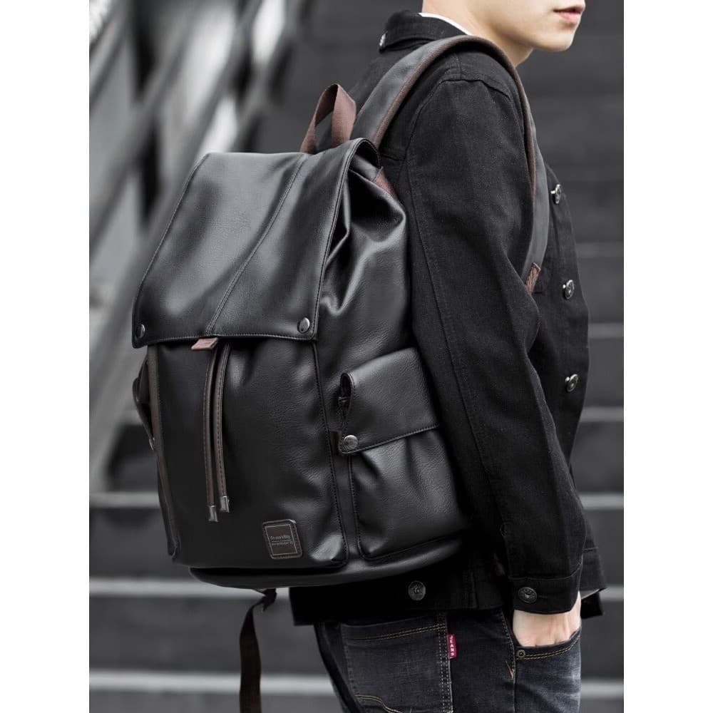 Hong Kong IT HKins mochila de couro dos homens estudante universitário mochila meninos estudantes do ensino médio viagem