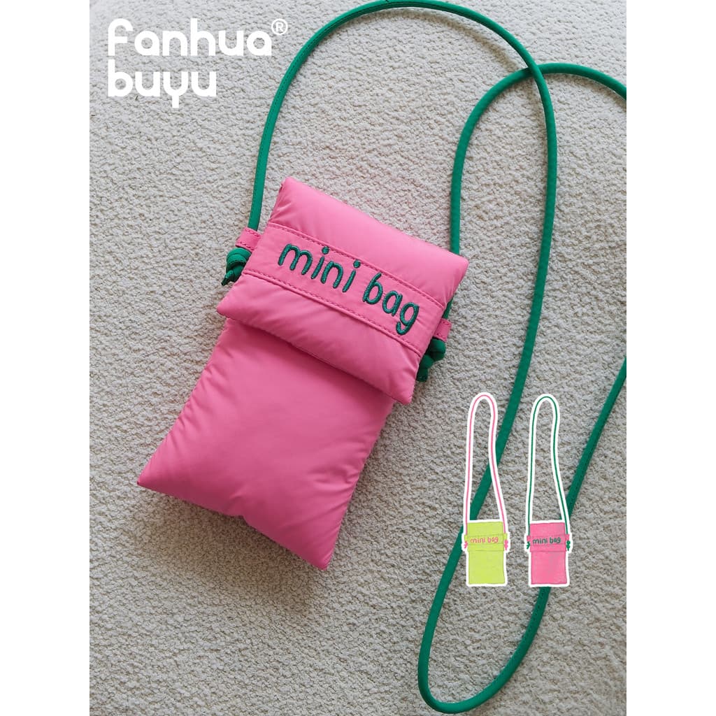 Fanhua Whisper Bonito Macio Bonito Bolsa para Celular Versão Coreana Bonito Bolsa Mensageiro de Ombro Feminino Nicho Des