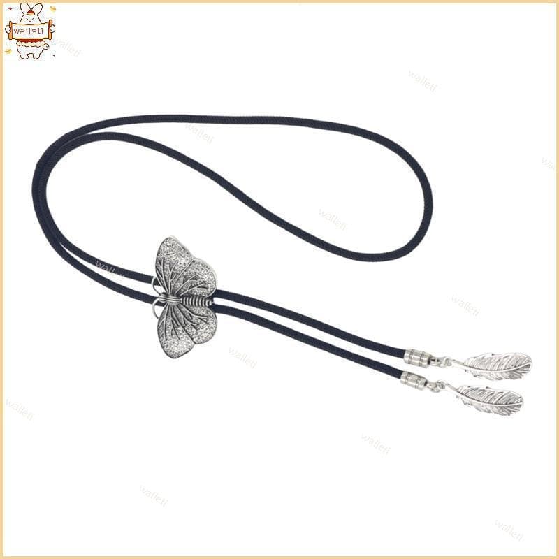 Gravura Borboleta Bolo Gravata Esculpida Para Camisa Jeans Colar Ocidental Trançado Shoestring