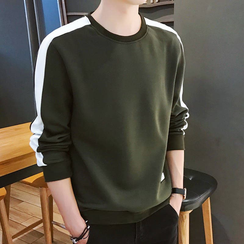 Novo estilo moletom masculino outono inverno camiseta de manga comprida coreano Casual estudante moletom masculino solto