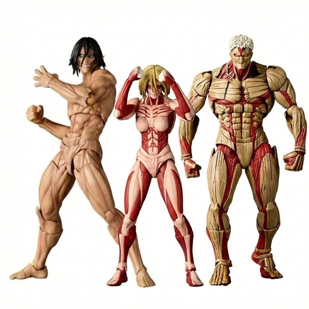 16cm Revoltech Incrível Yamaguchi Eren Yeager Vs O Titã Blindado , Ataque Ao Modelo De Boneco De Ação Articulado