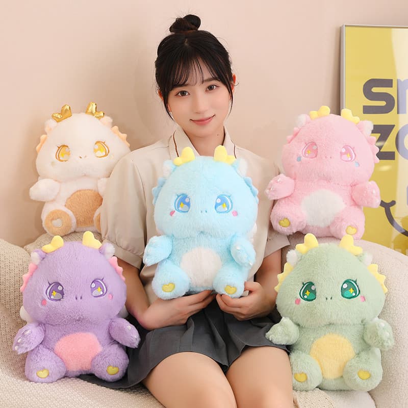 Estilo Dopamina Bonito Dragão Brinquedo De Pelúcia Ano Do Mascote Boneca Macio Animal Presente De Aniversário Para Menin
