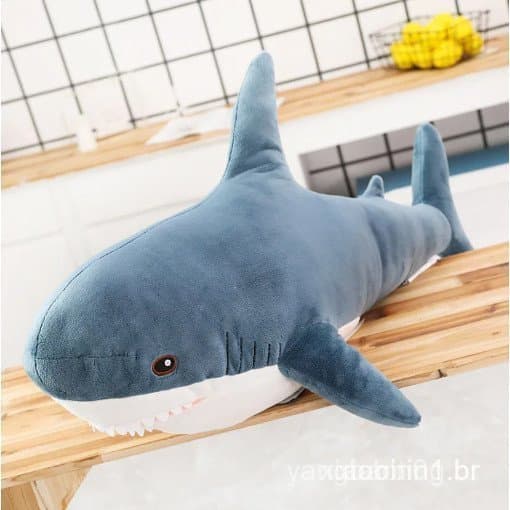 Tubarão de Pelúcia 70 cm / 50 cm / 40 cm Travesseiro Gigante Almofada Fofo Longo Dorminhoco Dormir Mordida Morder Dentes
