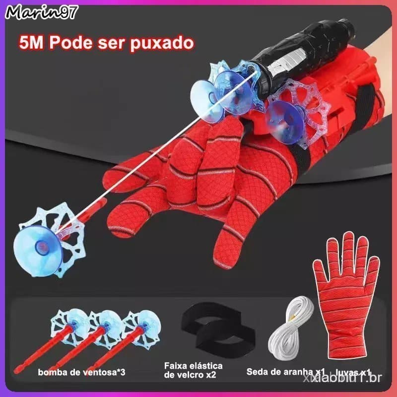 Brinquedo Infantil Lançador de Teia do Homem-Aranha para Crianças / Homem-Aranha / Vingadores da Marvel / Desenho Anim