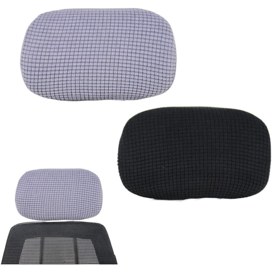 Conjunto de 2 Capas Protetoras para Apoio de Cabeça de Cadeira de Escritório, Capas de Tecido para Almofada de Apoio de
