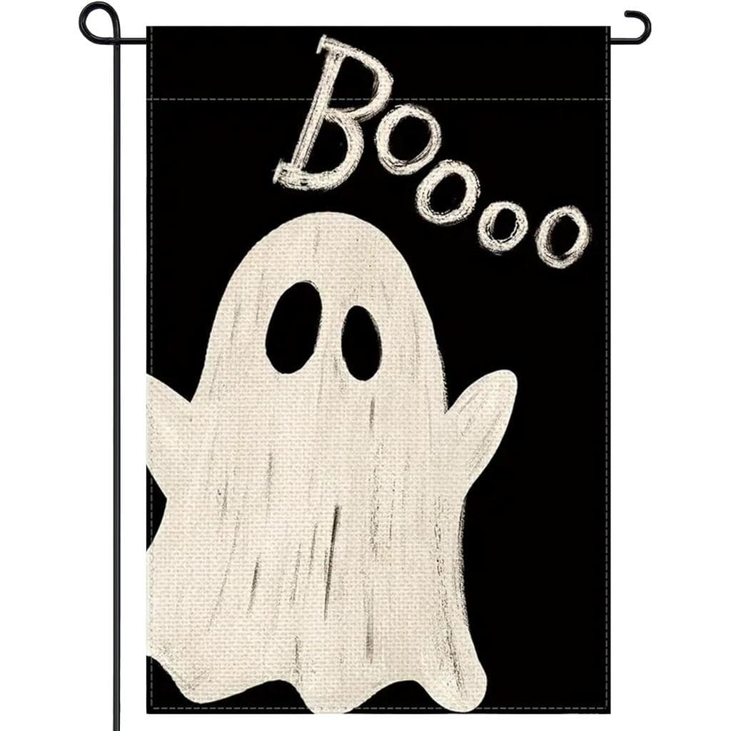 Bandeira de Jardim Feliz Halloween 12 x 18 Polegadas, Dupla Face, Decorações de Boas-Vindas para o Exterior, Bandeira de