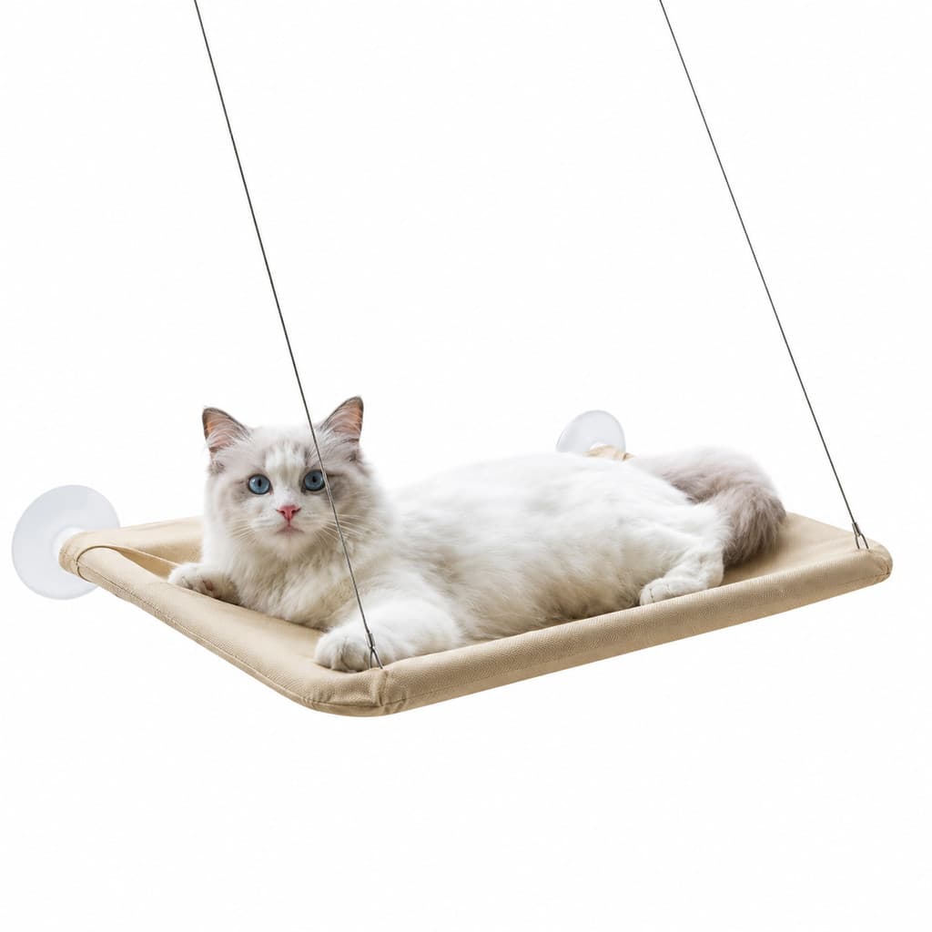Cama Caminha De Janela Para Gatos Com Ventosas Suspensa Rede