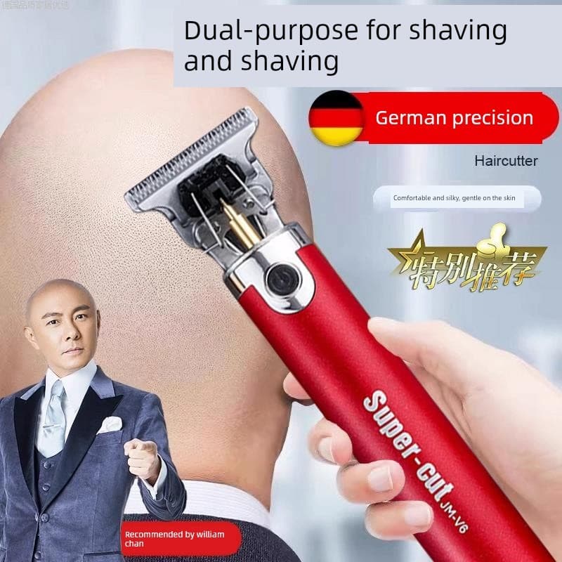 Barbeador alemão de dupla utilização, barbeador elétrico masculino 2024, novo estilo, folhas, sem restos de barba, coste