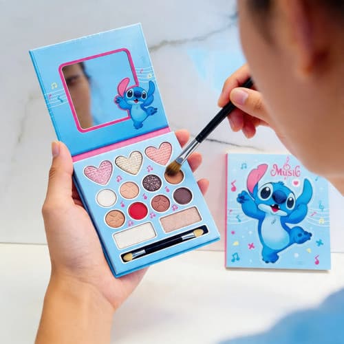 Paleta De Maquiagem Infantil Stitch Completa Com Espelho