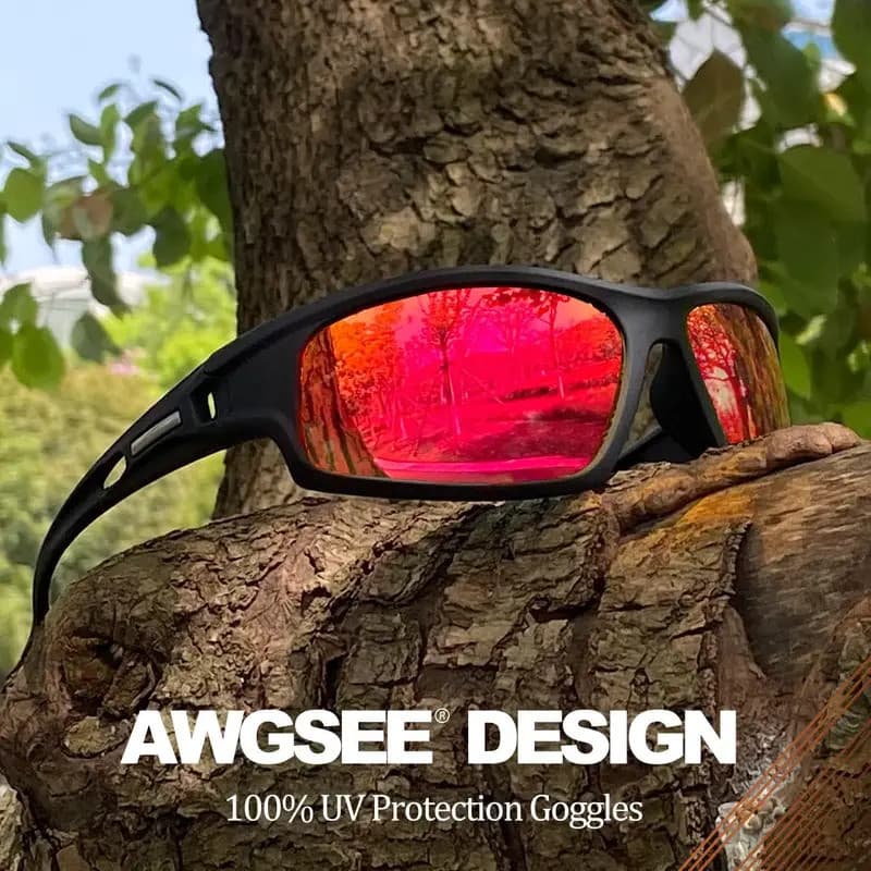Óculos De Sol Esportivos Polarizados Para Homens , Proteção 100 % UV , Inquebráveis Pesca E Direção
