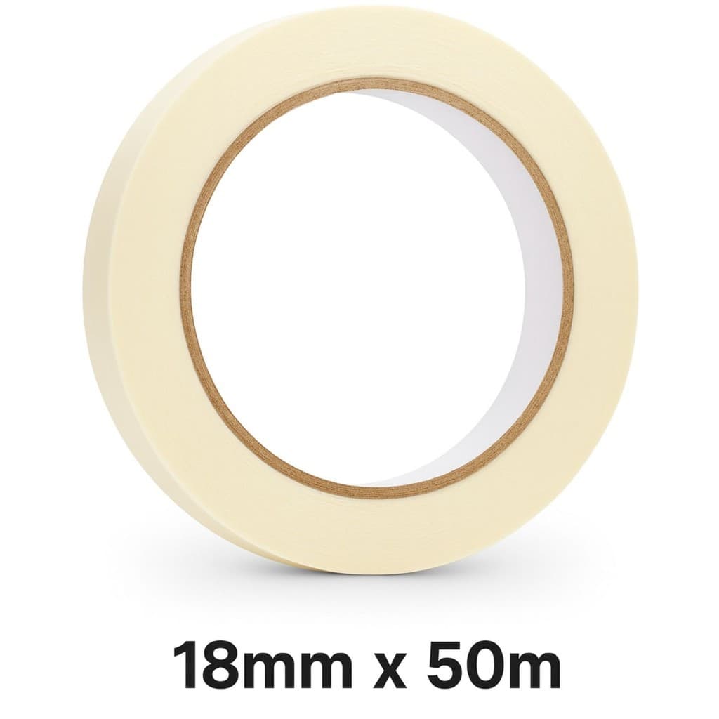 Fita Crepe Branca 18mm x 50m – Proteção e Fixação para Pinturas e Reformas Pronta Entrega