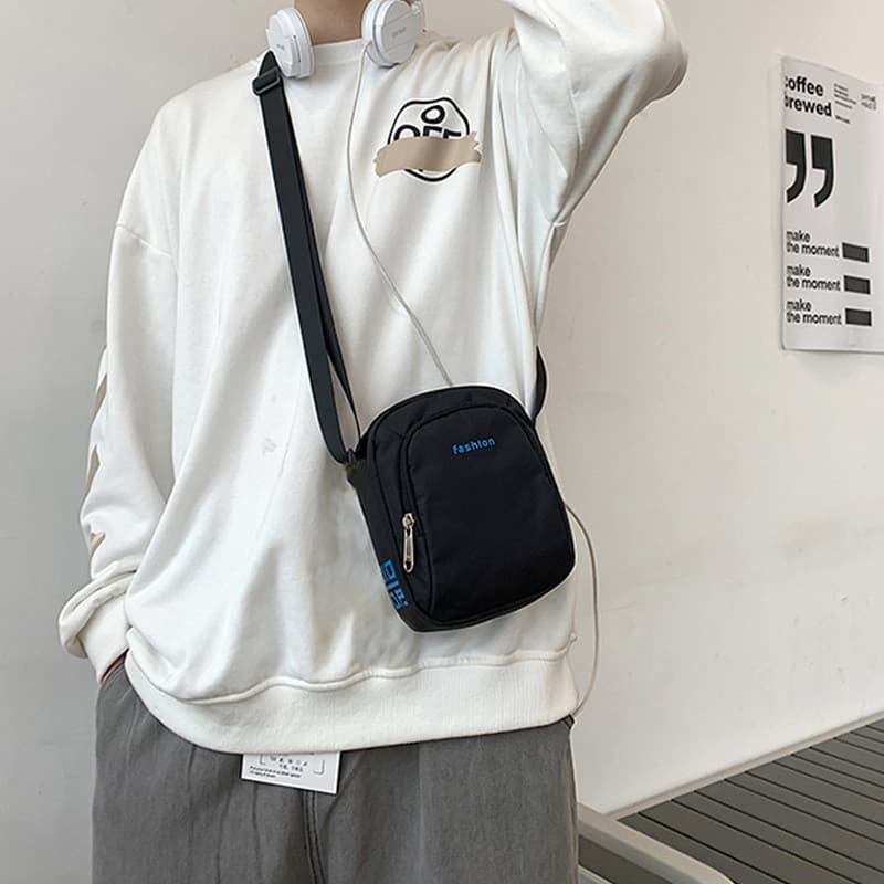 Homens saco do mensageiro novo estilo bolsa de ombro feminino Casual pequeno saco Commuter leve All-Match saco do telefo