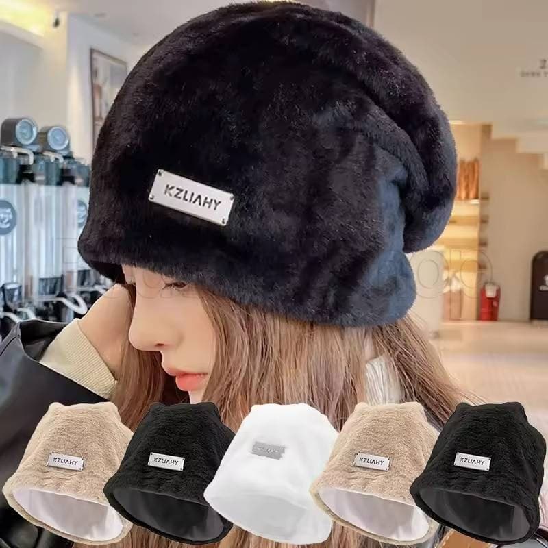 Chapéu Térmico De Inverno Gorro De Pelúcia Anti-Frio-Chapéus Empilhados Para Temporada De Baixa Temperatura-Boné À Prova