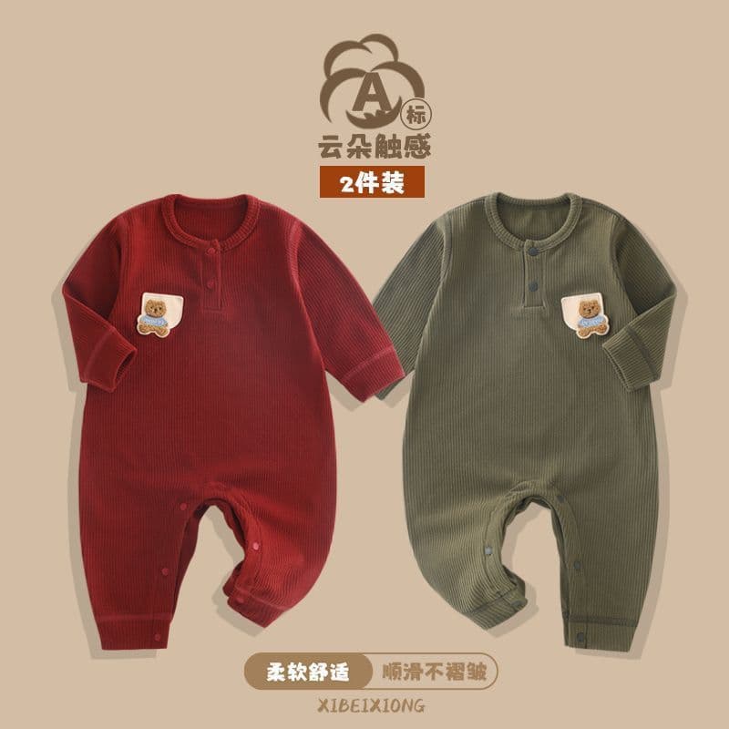Mousse velo roupas de bebê primavera outono estilo meninos meninas macacão de bebê Bottoming outono inverno roupas macac
