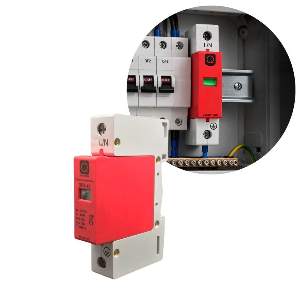 Protetor de Raios e Surtos Dps 45KA 275V Classe2 Qualitronix