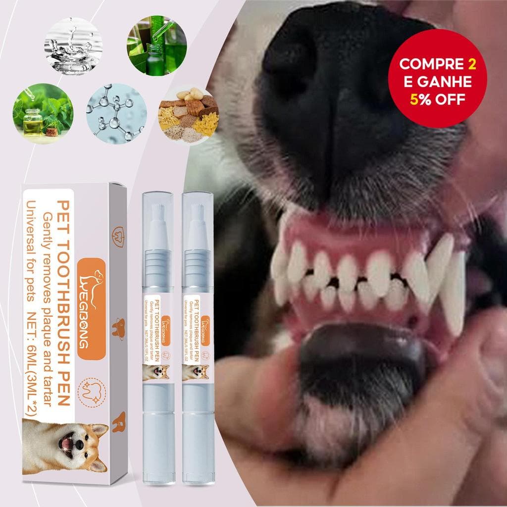 Caneta Escova De Dentes Para Animais De Estimação , 2 Peças , Cerdas Macias , Cachorro Gato , Limpador Oral , Extratos D