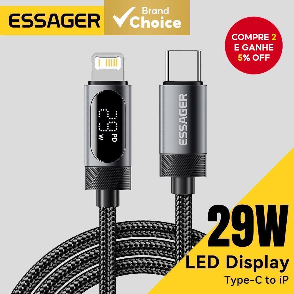 Essager USB C Para iPhone 14 13 PD 29W Cabo De Carregamento Rápido