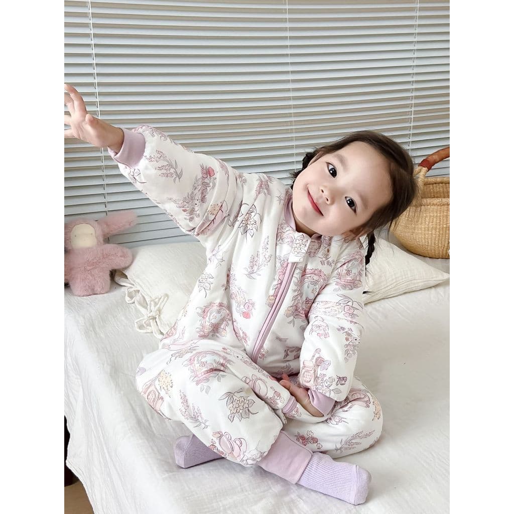 Novo estilo saco de dormir do bebê outono inverno acolchoado quente crianças pijamas de perna dividida ajustável bebê in