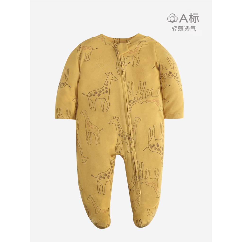 Macacão de bebê transfronteiriço quatro estações com zíper pijama macacão de bebê de algodão puro macacão de bebê crianç