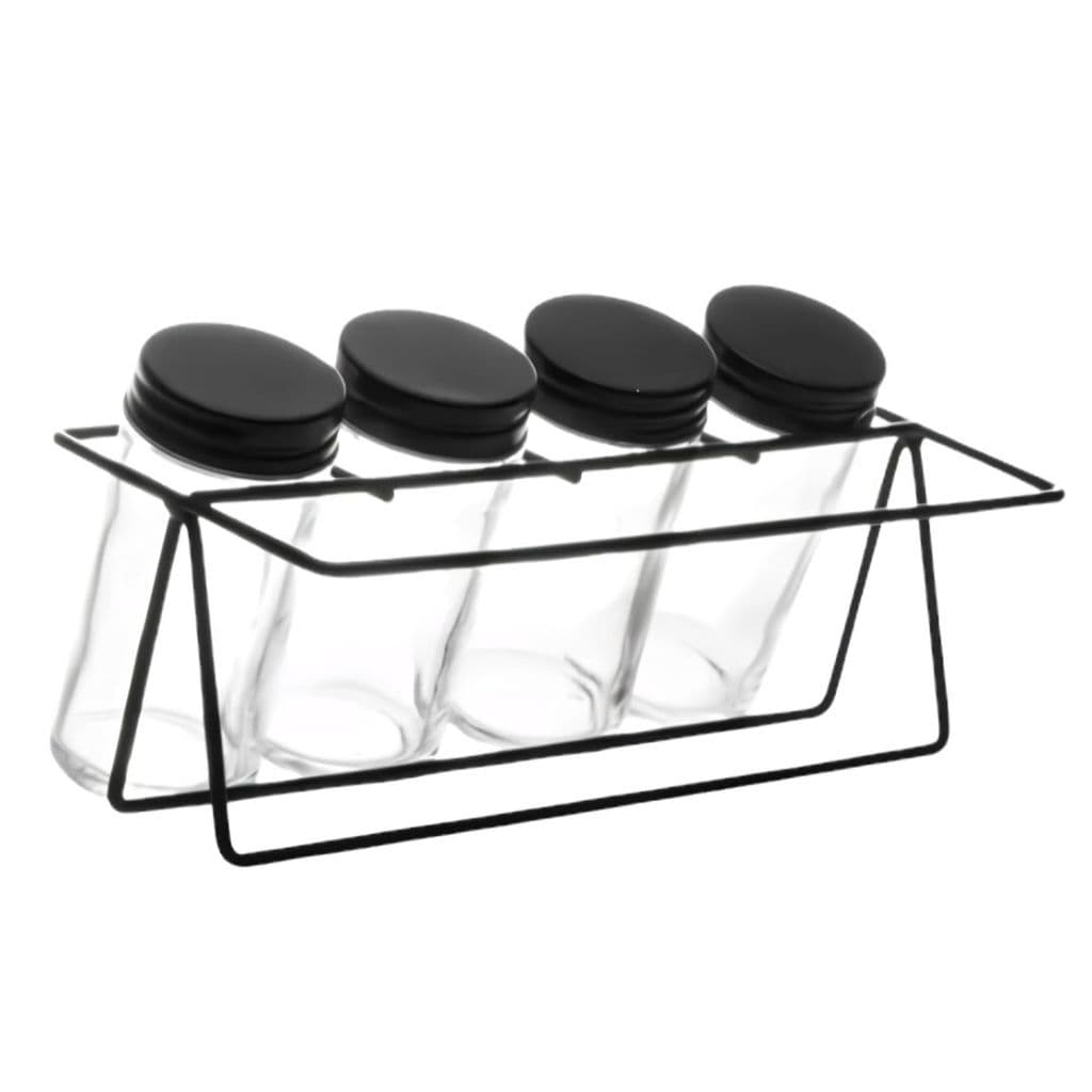 Conjunto com 4 Potes de Vidro - Lyor